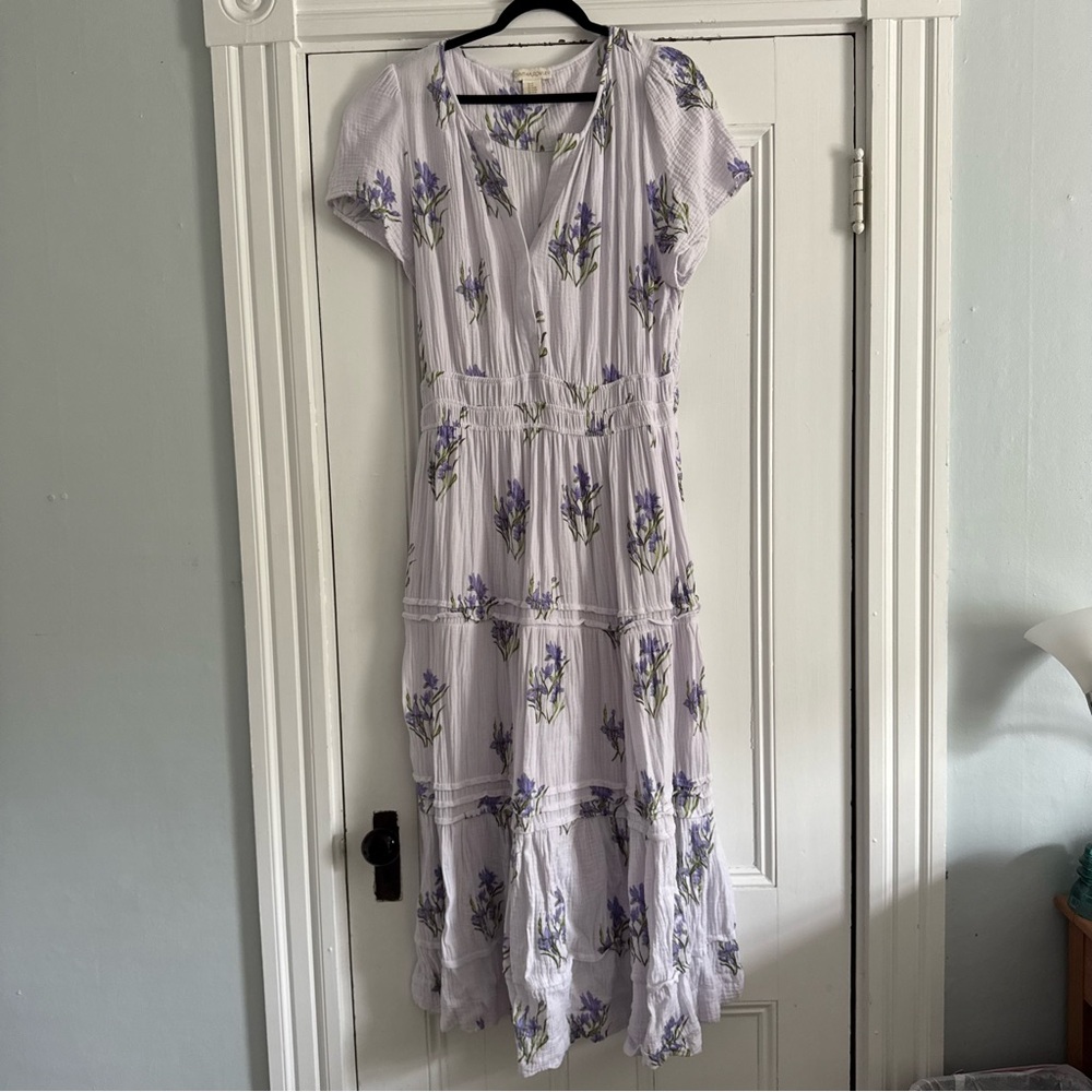 Cynthia Rowley Lavender Floral Maxi Dress